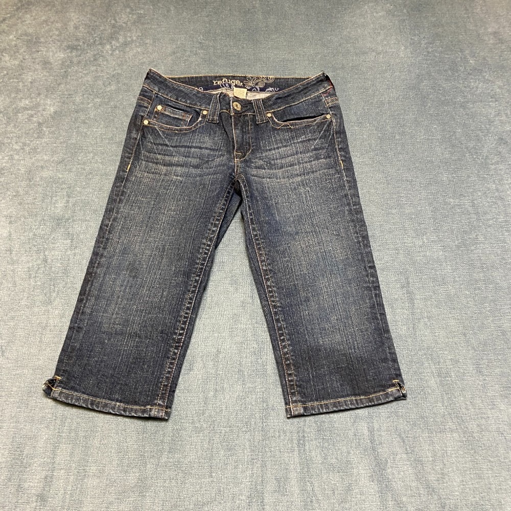 Refuge Capri Jeans Womens 5 Blue Denim Cotton Stretch All Seasons Outdoor Cozy